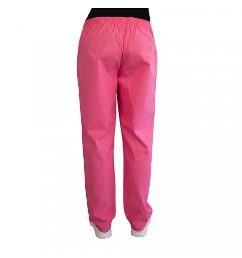 Pantalon unisex Lotus 1, cu elastic in talie, roz prafuit