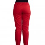 Pantalon unisex Lotus 1, cu elastic in talie, rosu