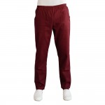 Pantalon unisex Lotus 1, cu elastic in talie, visiniu