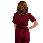 Bluza kimono cu maneca scurta, Lotus 3, BBC, stretch, visiniu