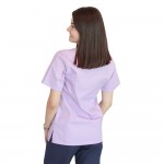 Bluza in V cu fermoar si maneca scurta, Lotus 3, BBC, stretch, lila