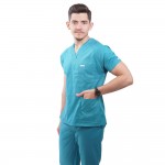 Costum medical Lotus 3, Basic 2, BBC, stretch, turcoaz