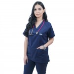 Costum medical Lotus 3, Basic 2, BBC, stretch, bleumarin