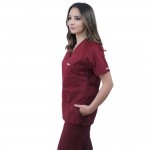 Costum medical Lotus 3, Basic 2, BBC, stretch, visiniu