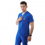 Costum medical Lotus 3, Basic 2, BBC, stretch, albastru royal
