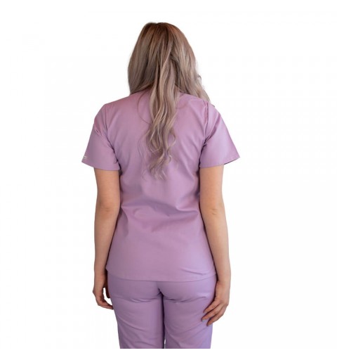 Bluza asimetrica cu capse, Lotus 3, BBC, stretch, lila