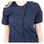 Bluza asimetrica cu capse, Lotus 3, BBC, stretch, bleumarin