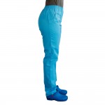 Pantalon unisex Lotus 3, BBC, stretch, cu elastic in talie, albastru deschis