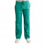 Costum medical Lotus 2, Basic 1, pantalon cu snur, verde chirurgical