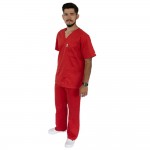 Costum medical unisex Lotus 4, Basic 2, rosu