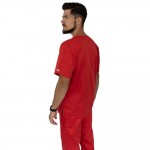 Costum medical unisex Lotus 4, Basic 2, rosu