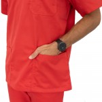 Costum medical unisex Lotus 4, Basic 2, rosu