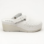 Saboti medicali, de dama, din piele, Leon 1000, alb