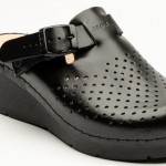 Saboti medicali, de dama, din piele, Leon 1000, negru