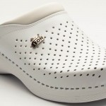 Saboti medicali, unisex, din piele, Leon PU100, alb