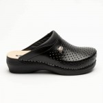 Saboti medicali, unisex, din piele, Leon PU100, negru