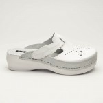 Saboti medicali Leon PU156, alb