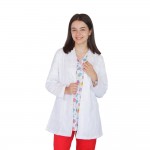 Bluza alba cu rever si maneca lunga, pentru femei - B17